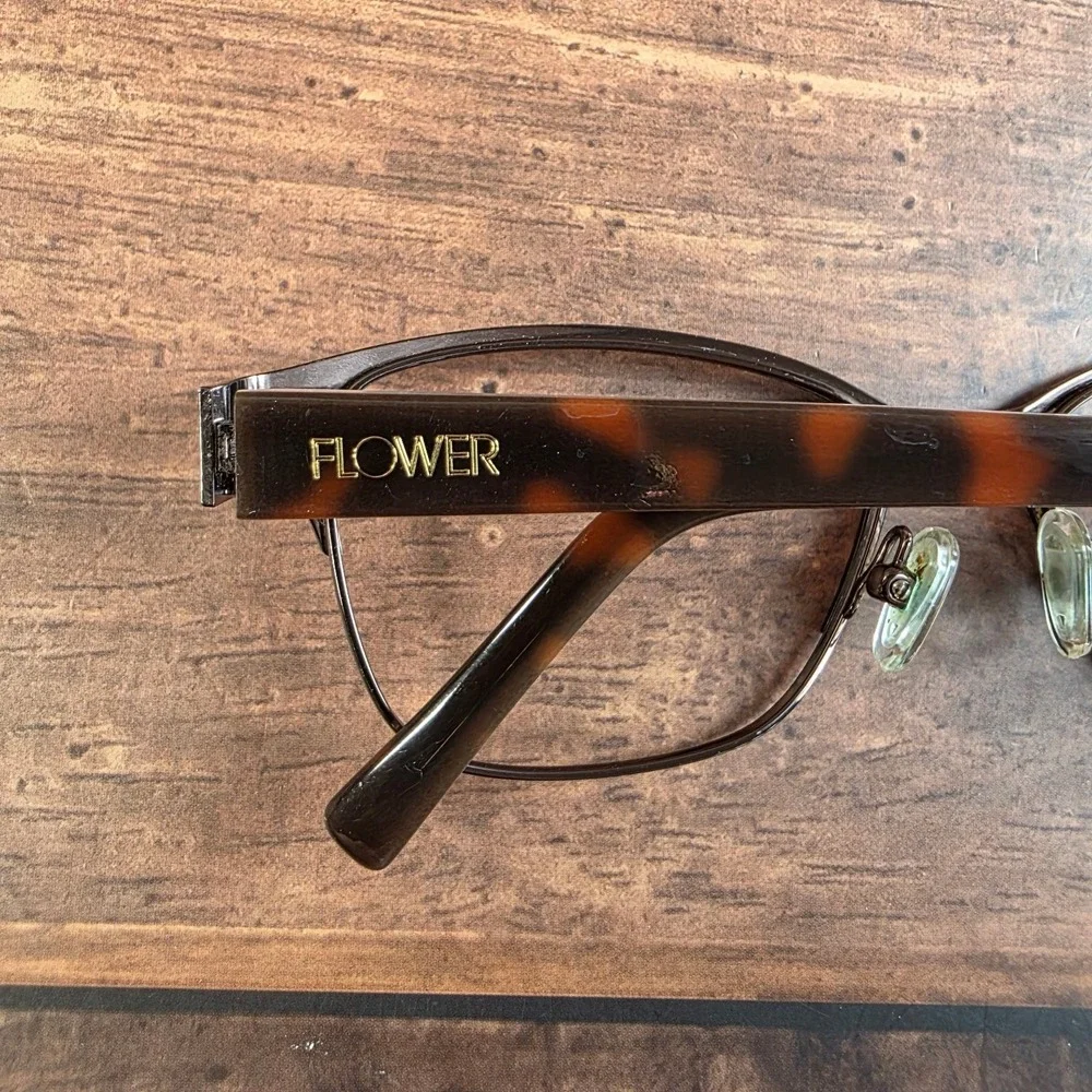 FLOWER‎ Women's Sunglasses Brown 52-16-135 Metal Frame Stylish FRAMES ONLY